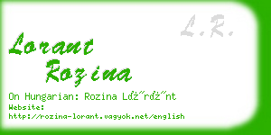 lorant rozina business card